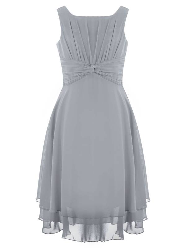 Toddler/Kids Girls Chiffon Knotted Waist Party Dress thumb