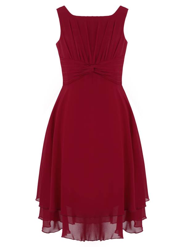 Toddler/Kids Girls Chiffon Knotted Waist Party Dress thumb