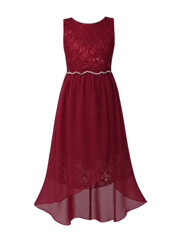 Kids Girls Mesh & Chiffon High-Low Party Dresses thumb