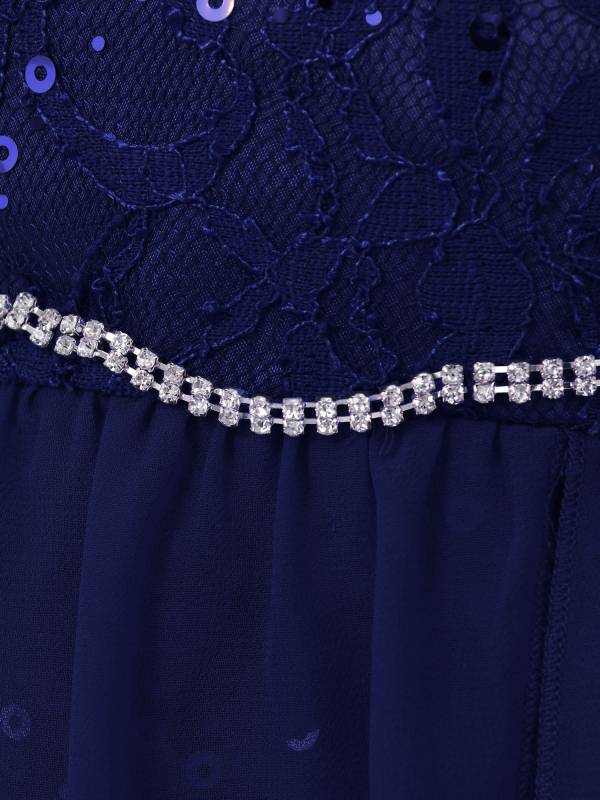 Kids Girls Mesh & Chiffon High-Low Party Dresses thumb