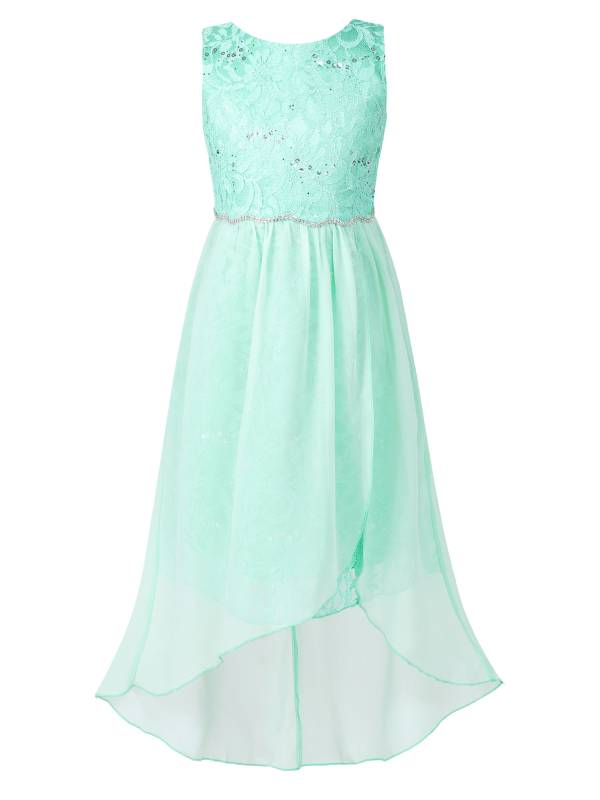 Kids Girls Mesh & Chiffon High-Low Party Dresses thumb