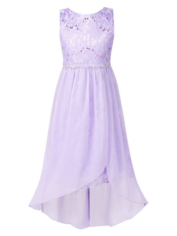 Kids Girls Mesh & Chiffon High-Low Party Dresses thumb