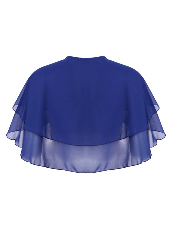 Women 2-Layer Chiffon Bolero Shawls thumb