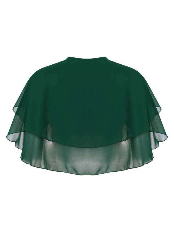 Women 2-Layer Chiffon Bolero Shawls thumb