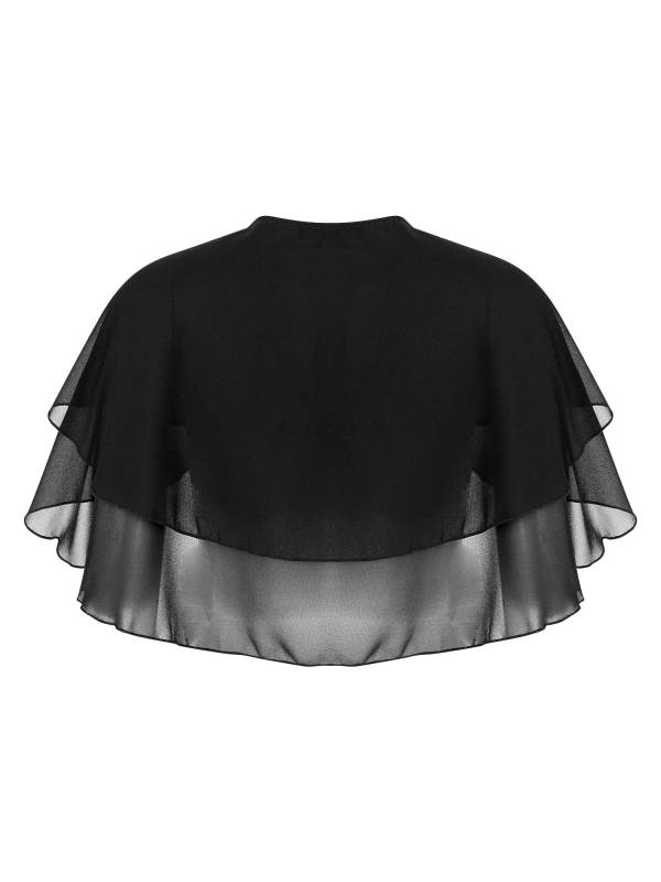 Women 2-Layer Chiffon Bolero Shawls thumb