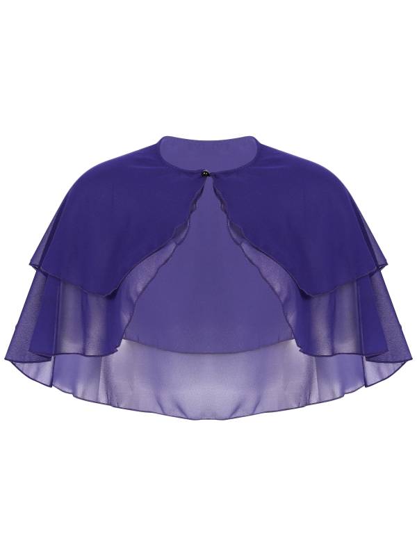 Women 2-Layer Chiffon Bolero Shawls thumb
