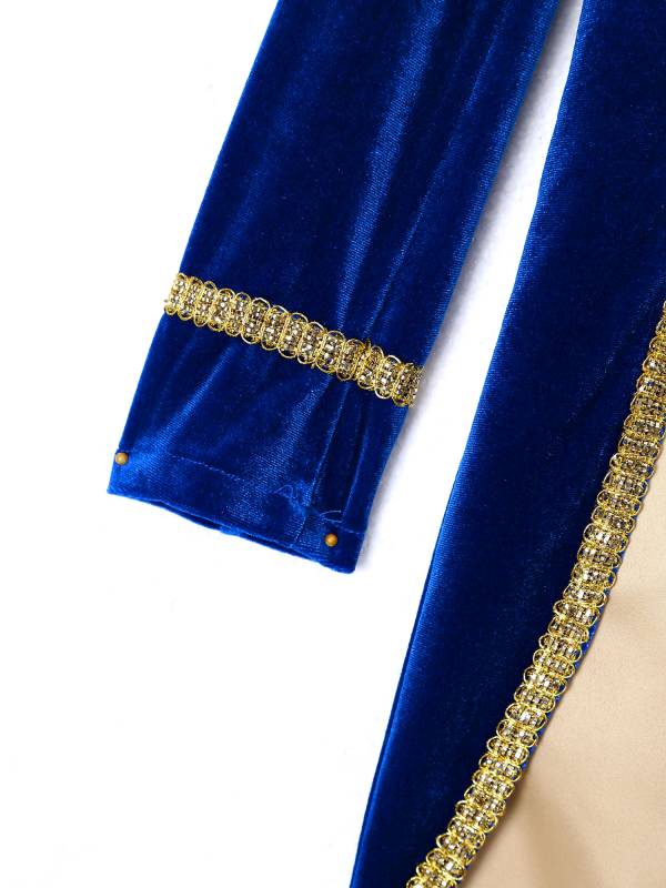 Kids Boys Vintage Royal Court Prince Cosplay Long Sleeves Tuxedo Coat thumb