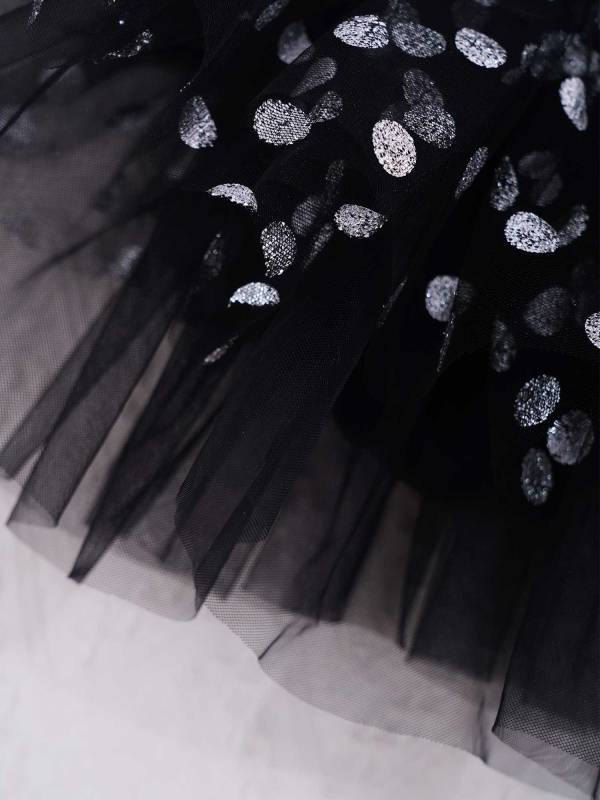 Kids Girls Sleeveless Sequin Polka Dots Ballet Dance Tutu Dress thumb