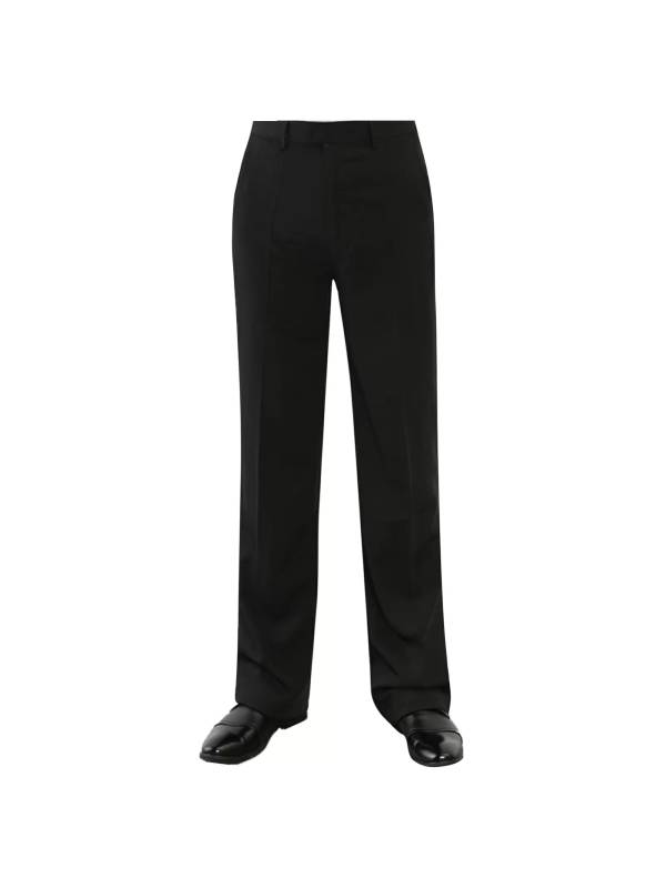 Men Straight Trousers with Pockets Suits Pants thumb
