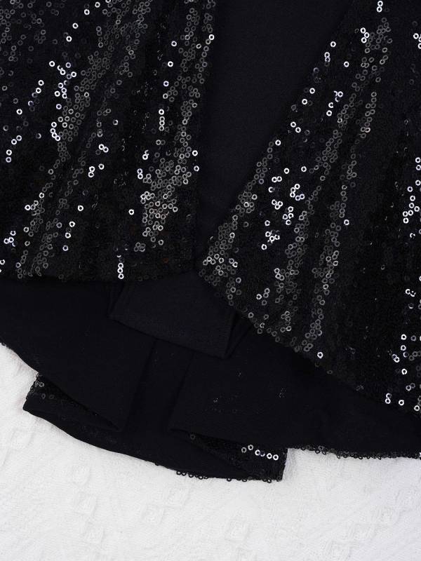 Kids Girls Long Sleeves Sequins Cosplay Leotard thumb