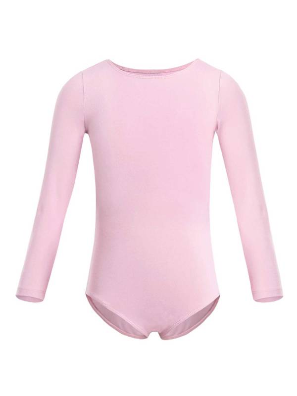Girls 2pcs Cotton Long Sleeves Leotard with Chiffon Skirt Ballet Dance Set thumb