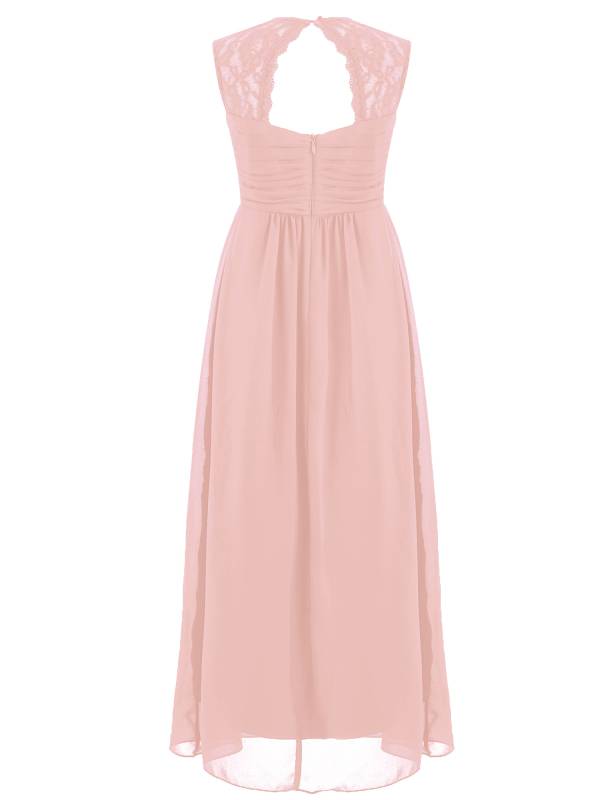Kids Girls Lace & Chiffon Junior Bridesmaid Dress thumb