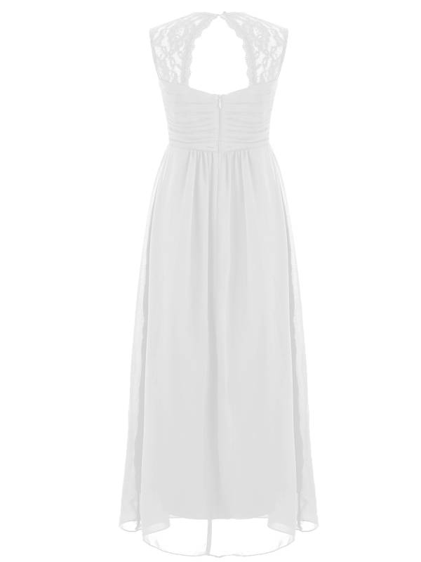 Kids Girls Lace & Chiffon Junior Bridesmaid Dress thumb