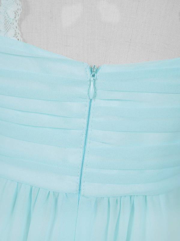 Kids Girls Lace & Chiffon Junior Bridesmaid Dress thumb