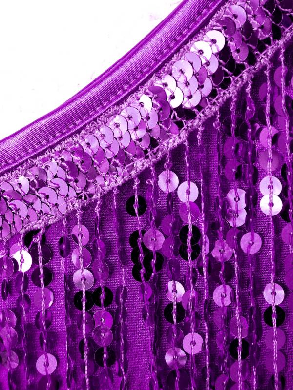 Women Sleeveless Sequin Tassels Ballroom Latin Dance Dress thumb