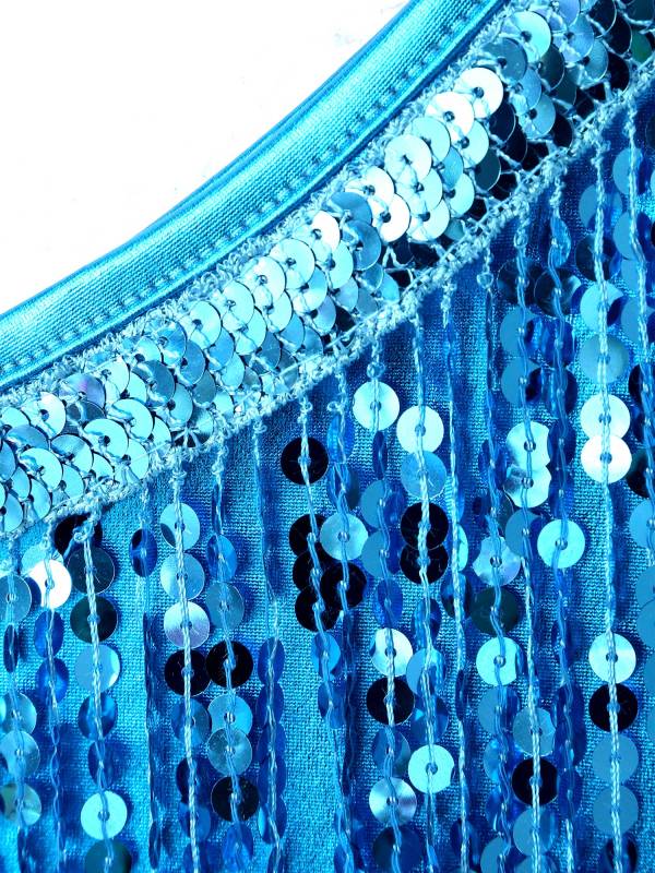 Women Sleeveless Sequin Tassels Ballroom Latin Dance Dress thumb