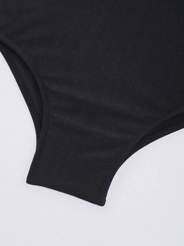 Kids Girls One-piece Long Sleeves Printed Gymnastics Leotard thumb