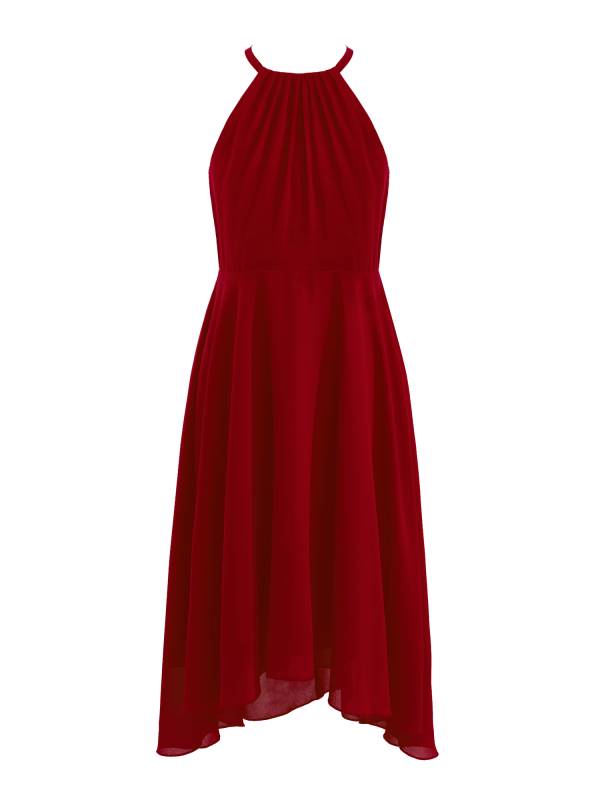 Kids Girls Sleeveless Scoop Neck  Hi-Lo Dress for Party thumb