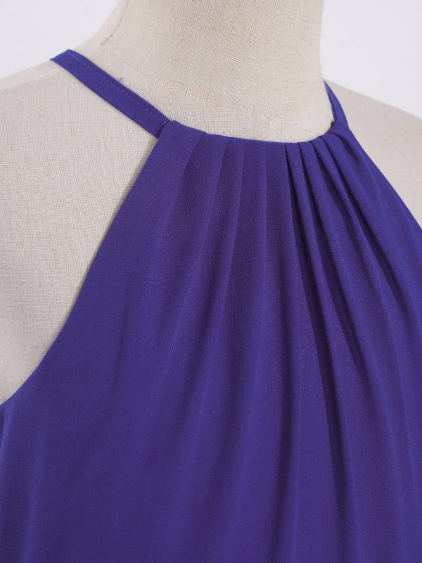 Kids Girls Sleeveless Scoop Neck  Hi-Lo Dress for Party thumb