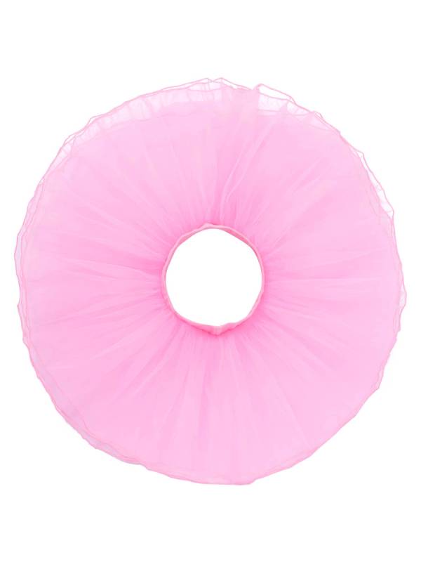 Kids Girls Elastic Waistband Tutu Mesh Skirt Solid Ballet Dance Skirt thumb
