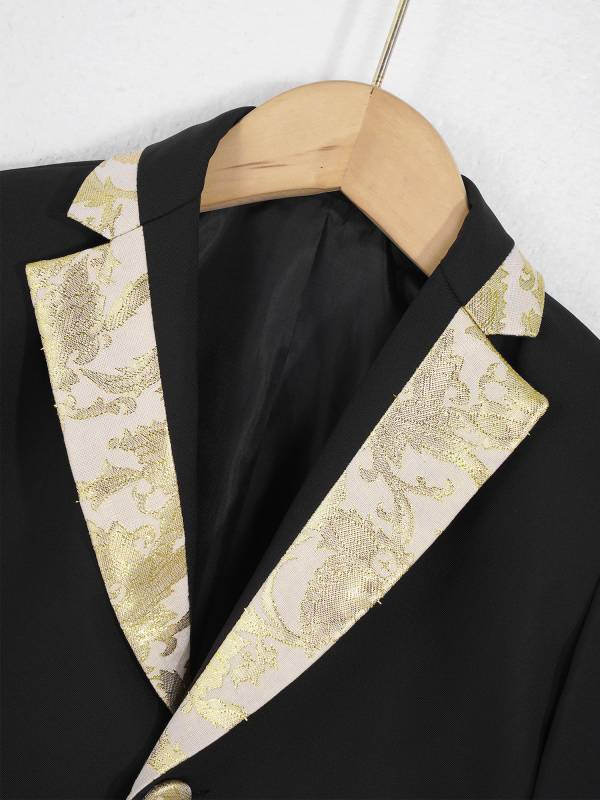 Kids Boys 5Pcs Jacquard Gentleman Tuxedo Suit thumb