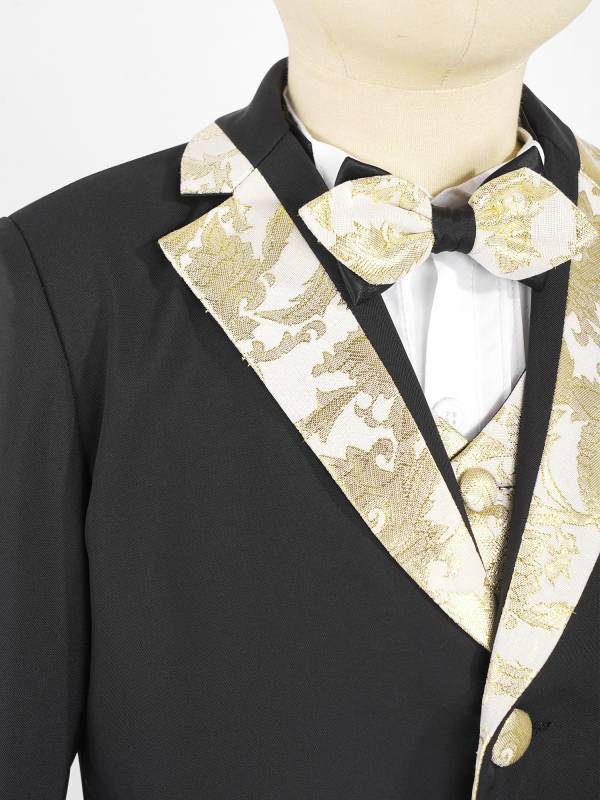 Kids Boys 5Pcs Jacquard Gentleman Tuxedo Suit thumb