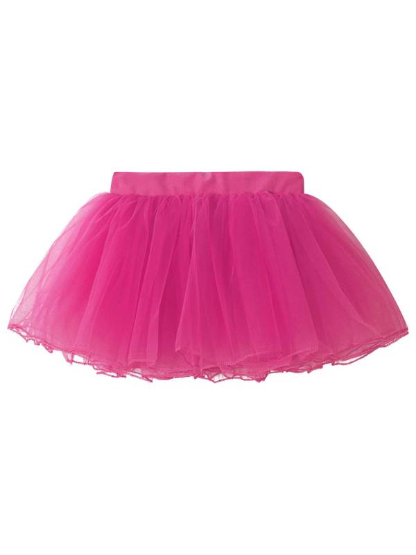 Kids Girls Elastic Waistband Tutu Mesh Skirt Solid Ballet Dance Skirt thumb