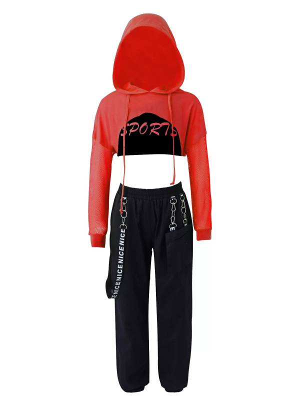 Kids Girls 3Pcs Long Sleeves Hoodie Vest and Pants Sports Set thumb