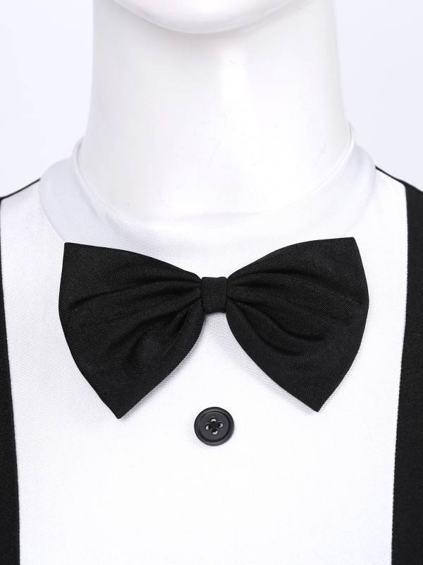 Women Waitress Cosplay Costume Bowknot Long Sleeve Ruffle Dress thumb
