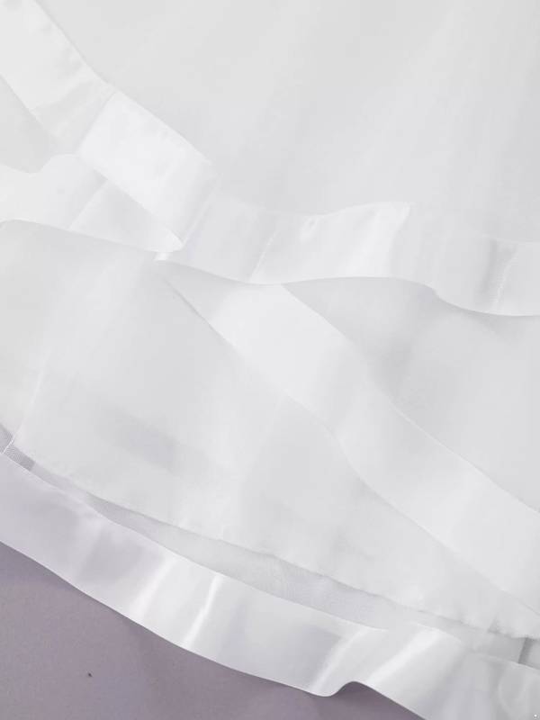 Kids Girls Tulle Tiered Cap Sleeve V-Shaped Back Party Dress thumb