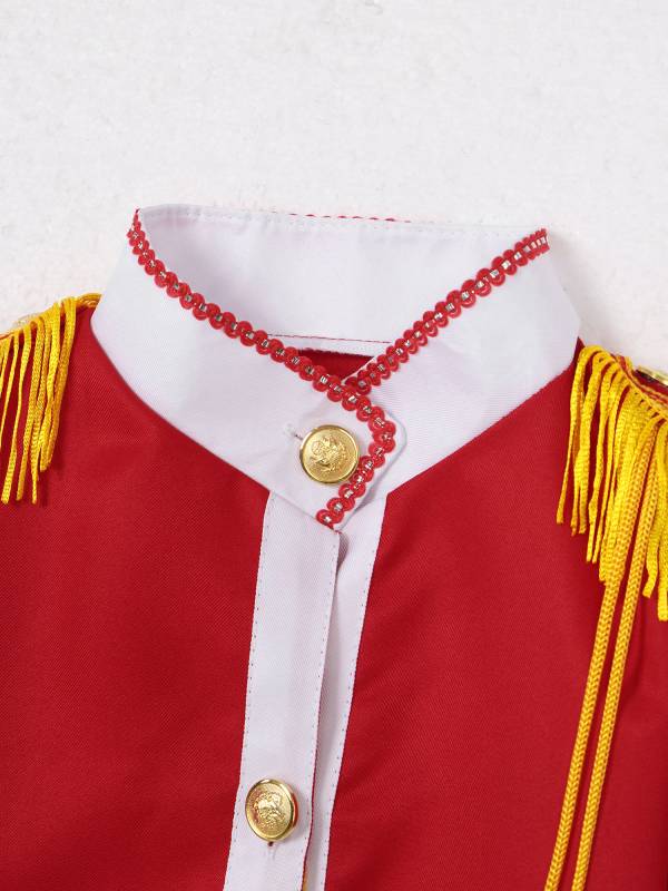 Kids 5pcs Drum and Trumpet Team Costume Honor Guard Uniform Set thumb