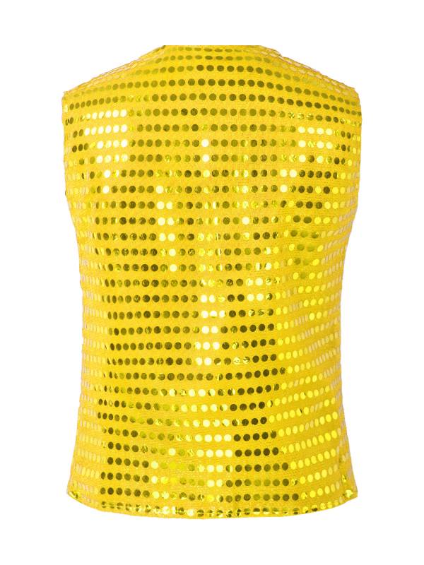 Kids Boys Sleeveless Sequins Solid Color Vest thumb