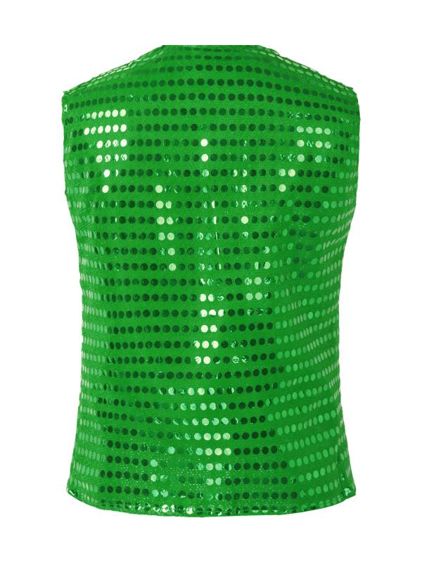 Kids Boys Sleeveless Sequins Solid Color Vest thumb