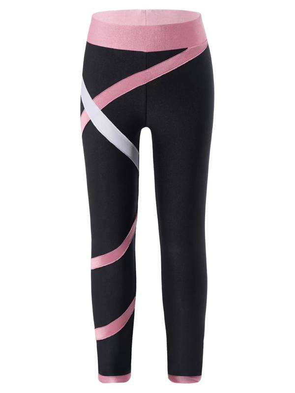 Kids Girls Close-fitting Stretchy Ice Skating Pants Sport Leggings thumb