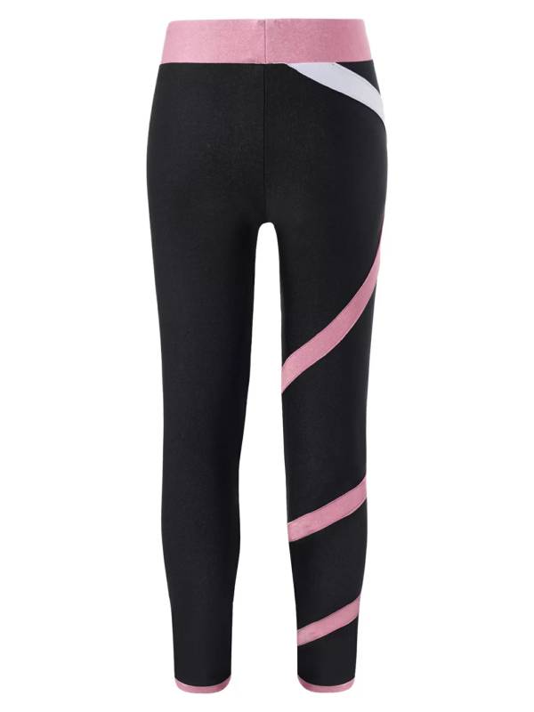 Kids Girls Close-fitting Stretchy Ice Skating Pants Sport Leggings thumb