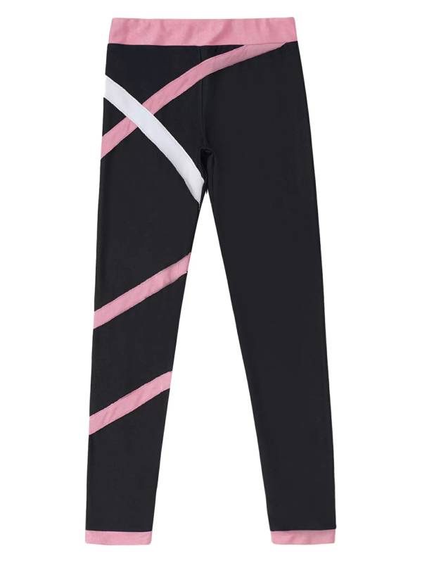 Kids Girls Close-fitting Stretchy Ice Skating Pants Sport Leggings thumb