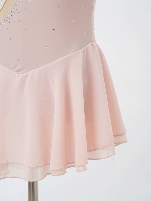 Kids Girls Sleeveless Rhinestone Figure Skating Dance Dress thumb