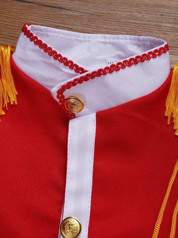 Kids 5pcs Drum and Trumpet Team Costume Honor Guard Uniform Set thumb
