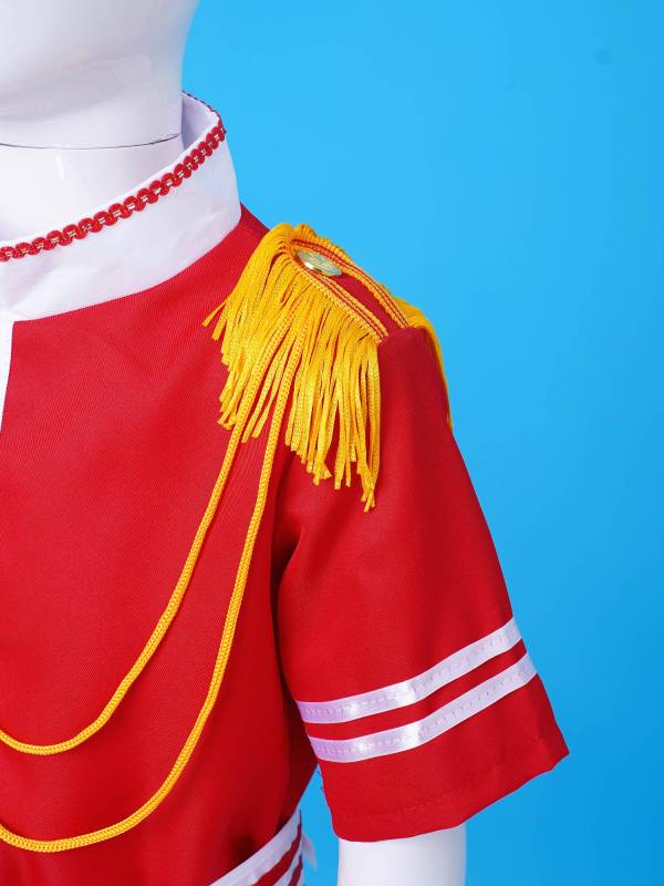 Kids 5pcs Drum and Trumpet Team Costume Honor Guard Uniform Set thumb