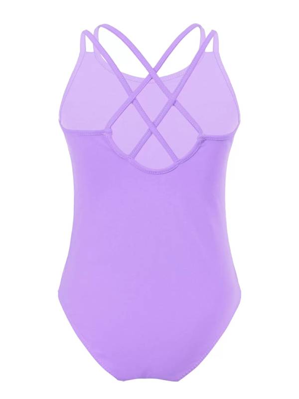 Kids Girls Sleeveless Crisscross Back Gymnastics Dance Leotard thumb