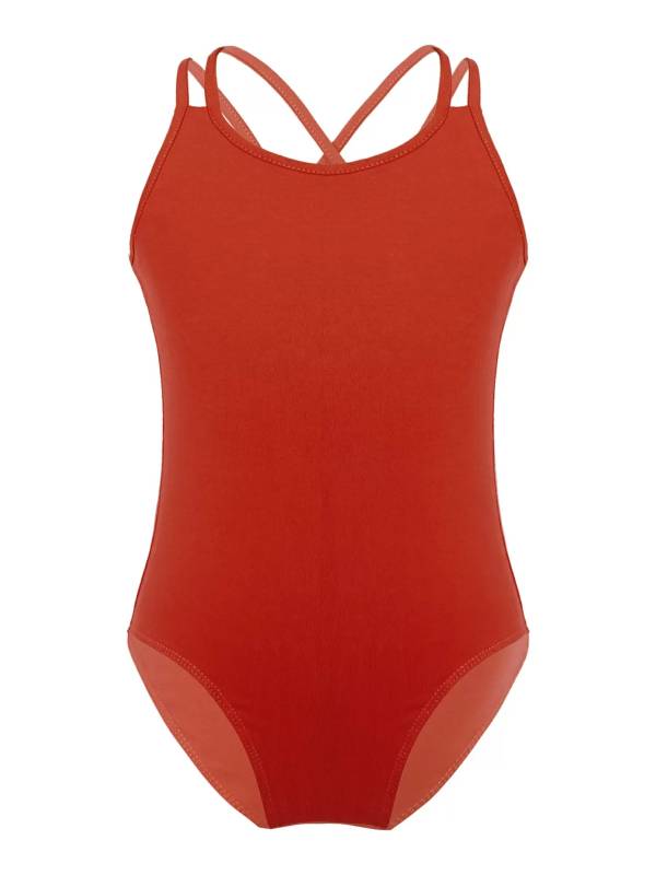 Kids Girls Sleeveless Crisscross Back Gymnastics Dance Leotard thumb
