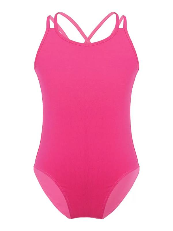 Kids Girls Sleeveless Crisscross Back Gymnastics Dance Leotard thumb