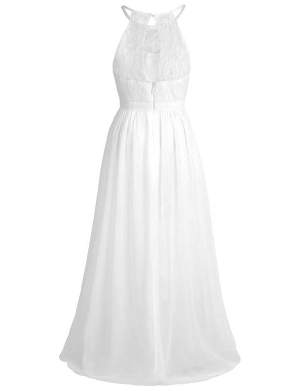 Toddler/Kids Girls Lace Chiffon Junior Bridesmaid Dress thumb
