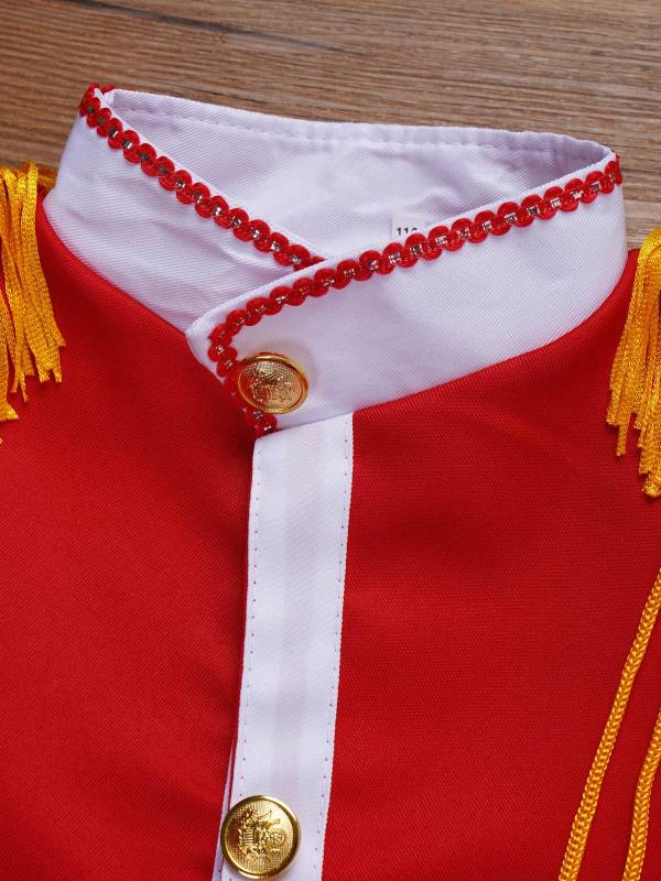 Kids 5pcs Drum and Trumpet Team Costume Honor Guard Uniform Set thumb