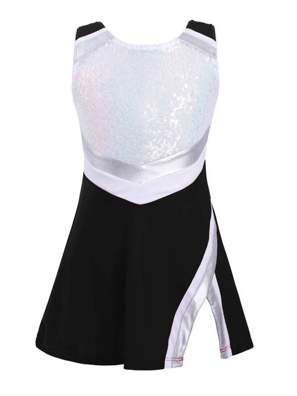 Kids Girls 2Pcs Sleeveless Sequins Sport Dress with Shorts Set thumb