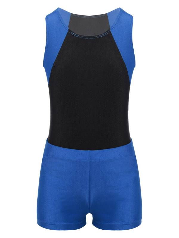Kids Boys Sleeveless Leotard Bodysuit and Shorts Sport Set thumb