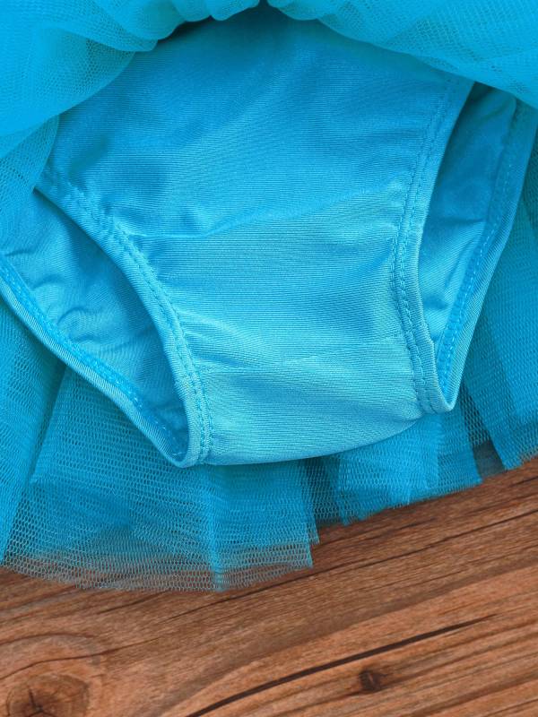 Kids Girls Sequined Ballet Dance Leotard Tutu Dress thumb