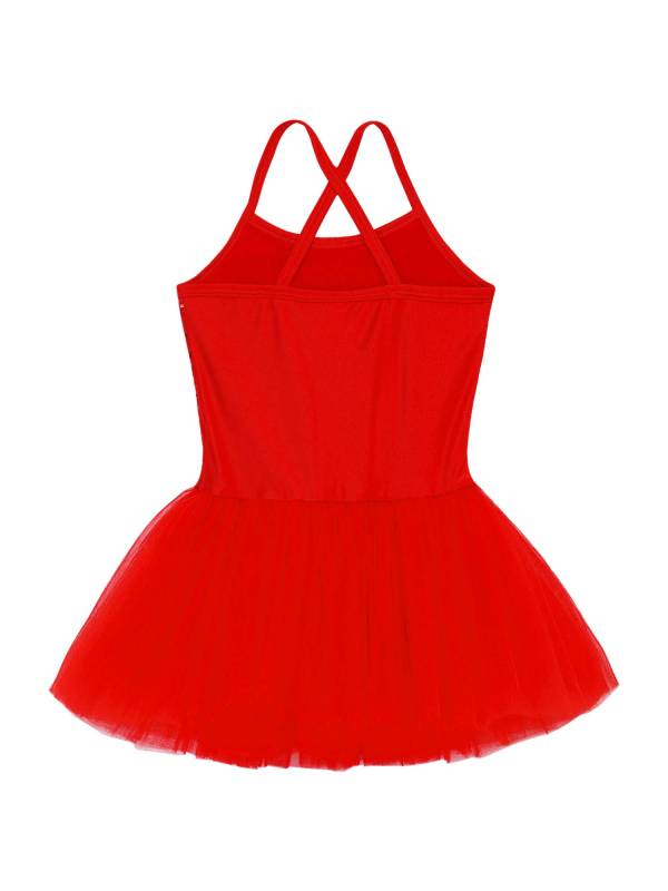 Kids Girls Sequined Ballet Dance Leotard Tutu Dress thumb