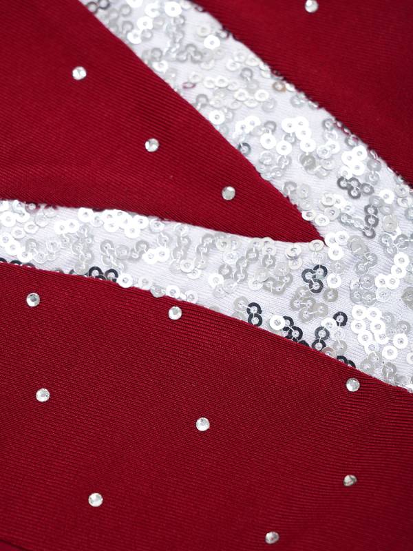 Kids Girls Sleeveless Sequined Rhinestone Skating Dance Dress thumb