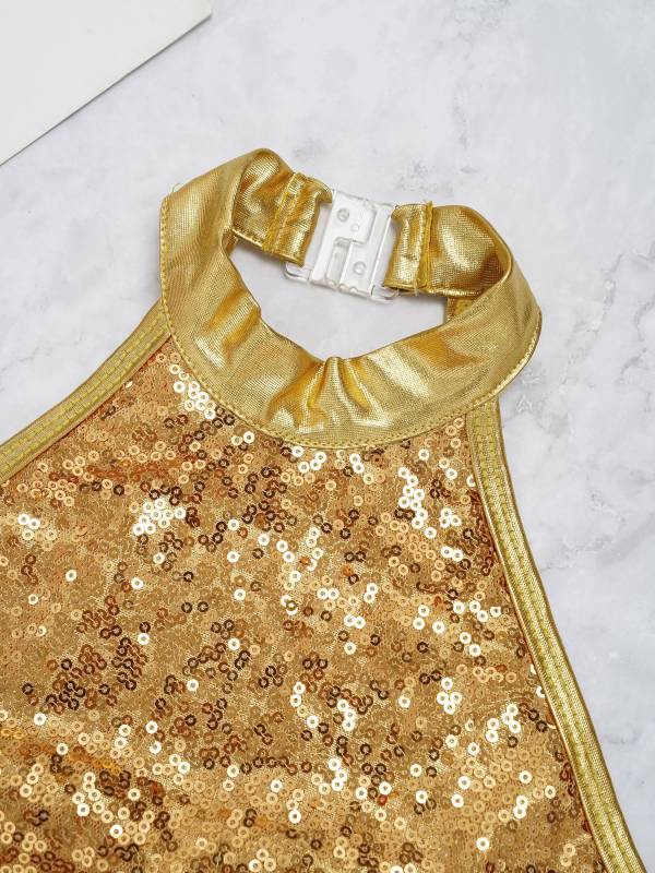 Kids Girls Sleeveless Sequins Bowknot Ballet Dance Tutu Dress thumb